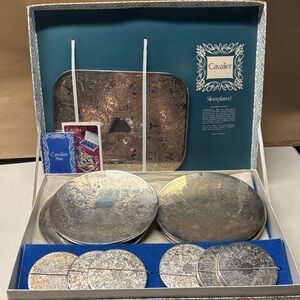 Cavalier Vintage Silverplated Plate Set